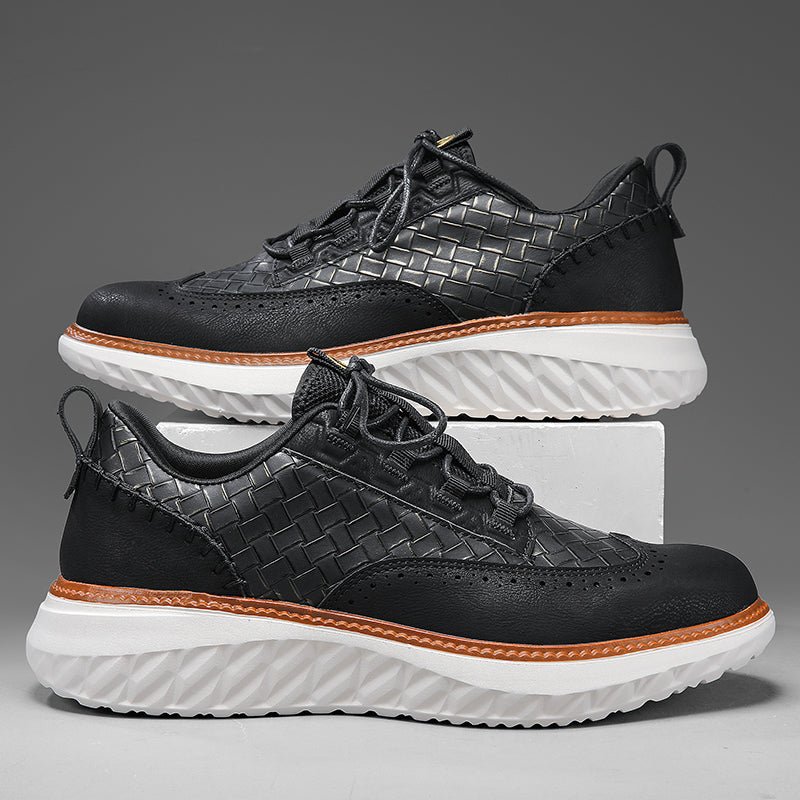 Mercer Sneakers in Genuine Leather with Breathable Mesh and Cushioned Insole for Smart and Casual Wear - The Southern AtelierSKU_1791063003820_910