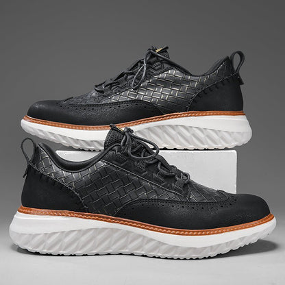 Mercer Sneakers in Genuine Leather with Breathable Mesh and Cushioned Insole for Smart and Casual Wear - The Southern AtelierSKU_1791063003820_910