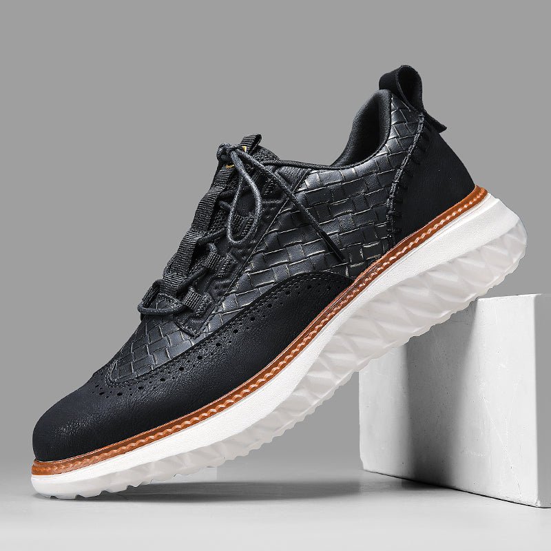 Mercer Sneakers in Genuine Leather with Breathable Mesh and Cushioned Insole for Smart and Casual Wear - The Southern AtelierSKU_1791063003820_910