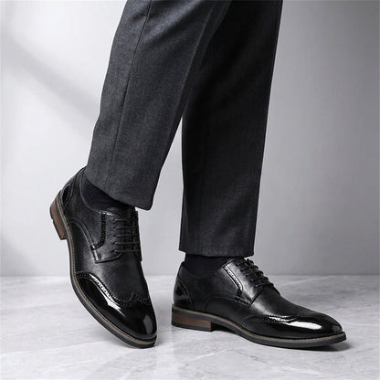 Merritt Men's Two-Tone Genuine Leather Dress Shoes with Cushioned Insole - The Southern AtelierSKU_1791063864755_91