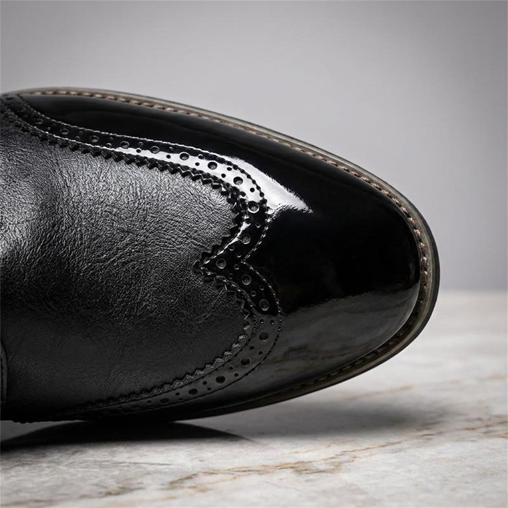 Merritt Men's Two-Tone Genuine Leather Dress Shoes with Cushioned Insole - The Southern AtelierSKU_1791063864755_91