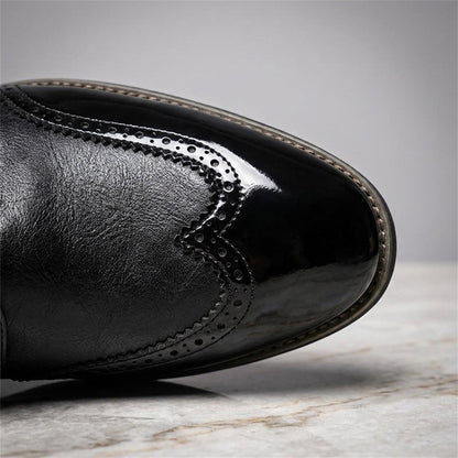 Merritt Men's Two-Tone Genuine Leather Dress Shoes with Cushioned Insole - The Southern AtelierSKU_1791063864755_91