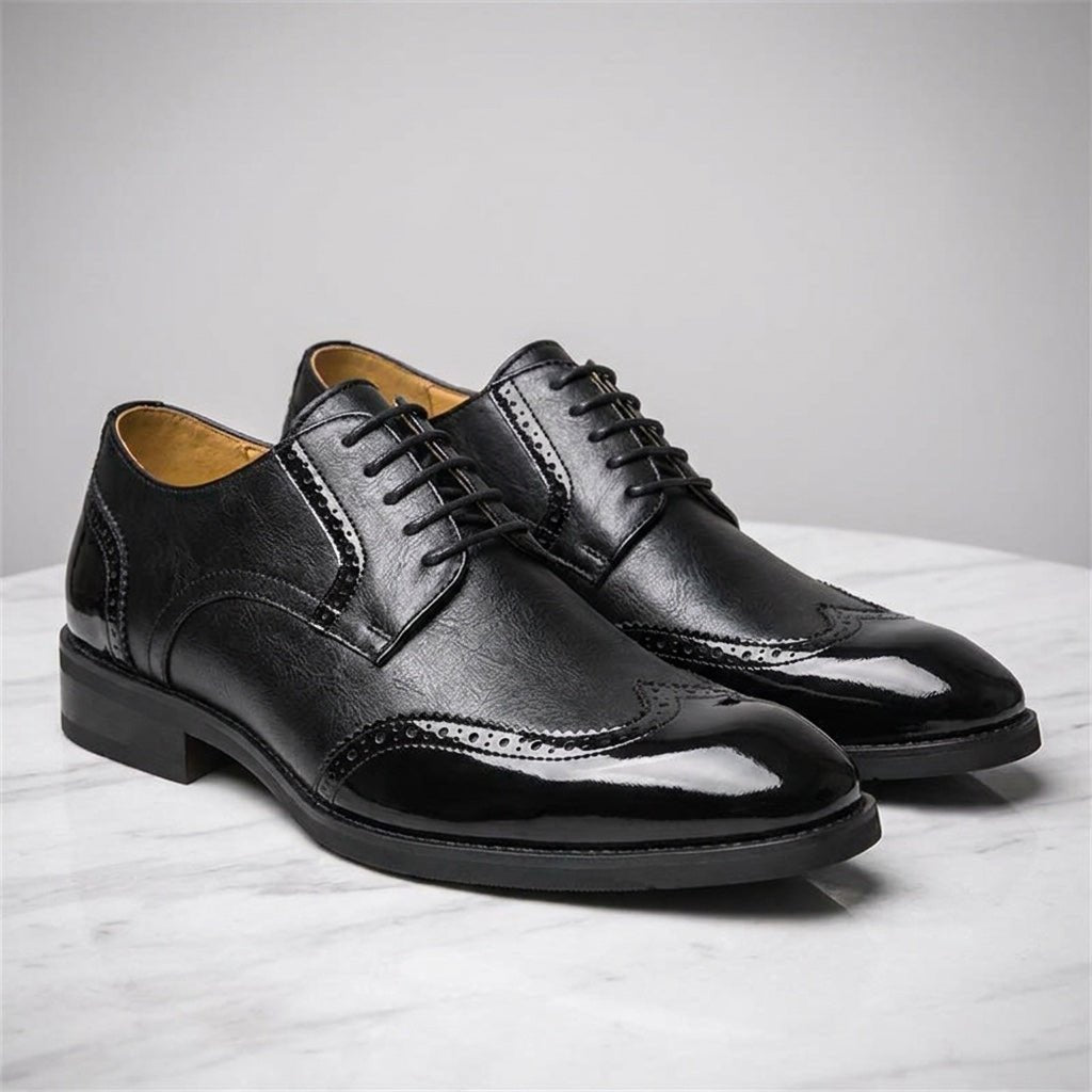 Merritt Men's Two-Tone Genuine Leather Dress Shoes with Cushioned Insole - The Southern AtelierSKU_1791063864755_91