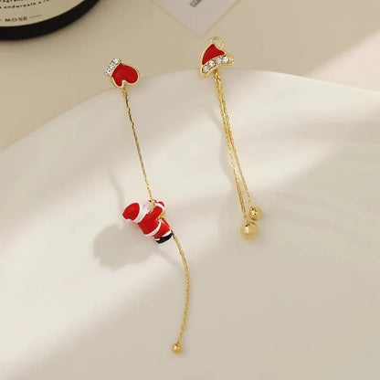 Noelle 3-Inch Drop Earrings in Non-Tarnish Metal with Secure Stud Backing for Christmas Parties - The Southern AtelierSKU_1791063826135_777