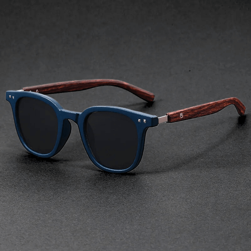Nolan Sunglasses in Acetate with Wooden Arms, Scratch-Resistant UV-Blocking Lenses, and Reinforced Metal Hinges - The Southern AtelierSKU_1791063708655_247