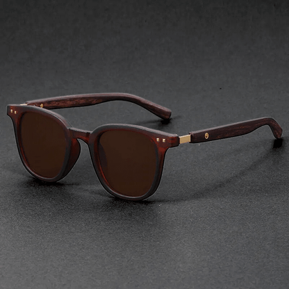 Nolan Sunglasses in Acetate with Wooden Arms, Scratch-Resistant UV-Blocking Lenses, and Reinforced Metal Hinges - The Southern AtelierSKU_1791063708655_255