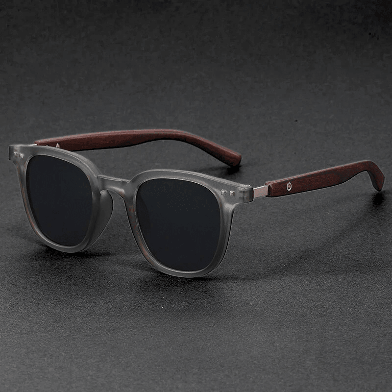 Nolan Sunglasses in Acetate with Wooden Arms, Scratch-Resistant UV-Blocking Lenses, and Reinforced Metal Hinges - The Southern AtelierSKU_1791063708655_591
