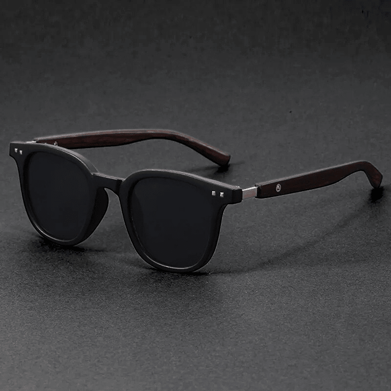 Nolan Sunglasses in Acetate with Wooden Arms, Scratch-Resistant UV-Blocking Lenses, and Reinforced Metal Hinges - The Southern AtelierSKU_1791063708655_986