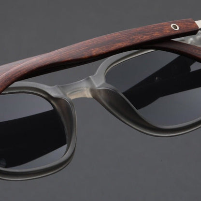 Nolan Sunglasses in Acetate with Wooden Arms, Scratch-Resistant UV-Blocking Lenses, and Reinforced Metal Hinges - The Southern AtelierSKU_1791063708655_986