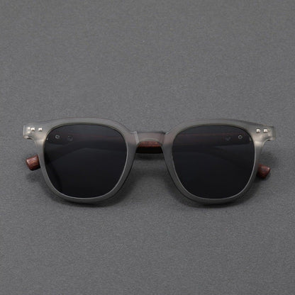 Nolan Sunglasses in Acetate with Wooden Arms, Scratch-Resistant UV-Blocking Lenses, and Reinforced Metal Hinges - The Southern AtelierSKU_1791063708655_986
