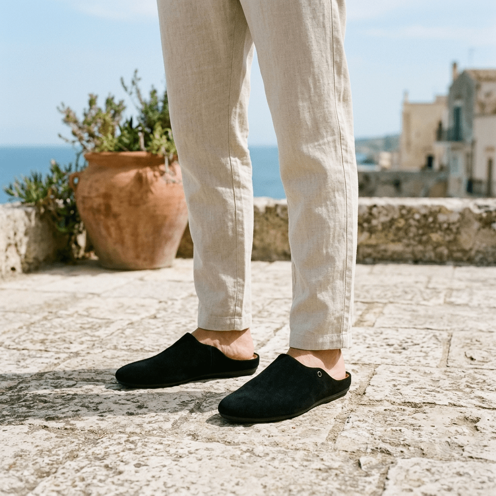 Orford Suede Slip-On Mules with Cushioned Footbed and Rubber Sole - The Southern AtelierSKU_1791062847077_50