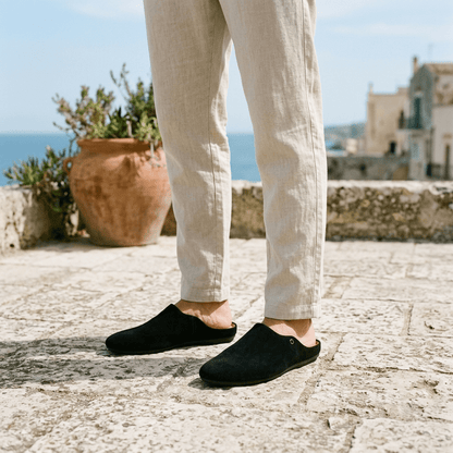 Orford Suede Slip-On Mules with Cushioned Footbed and Rubber Sole - The Southern AtelierSKU_1791062847077_50