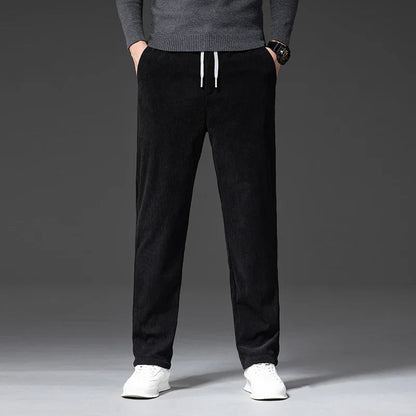 Rowan Chinos in Soft Corduroy with Adjustable Drawstring Waist and Tailored Fit for Smart-Casual Wear - The Southern AtelierSKU_1791063760289_443