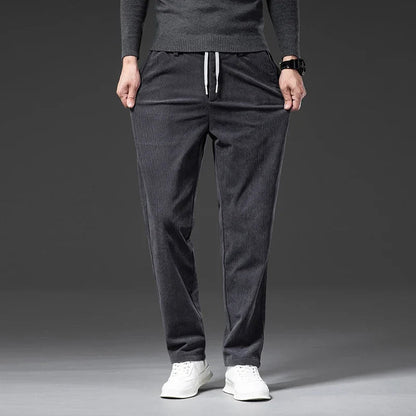 Rowan Chinos in Soft Corduroy with Adjustable Drawstring Waist and Tailored Fit for Smart-Casual Wear - The Southern AtelierSKU_1791063760289_443