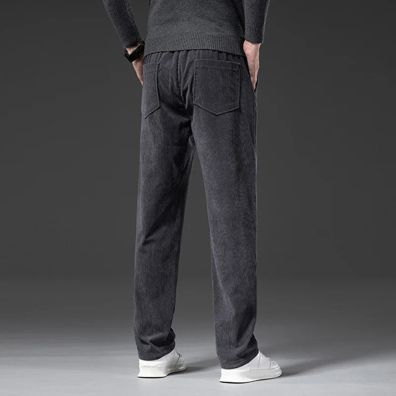 Rowan Chinos in Soft Corduroy with Adjustable Drawstring Waist and Tailored Fit for Smart-Casual Wear - The Southern AtelierSKU_1791063760289_443