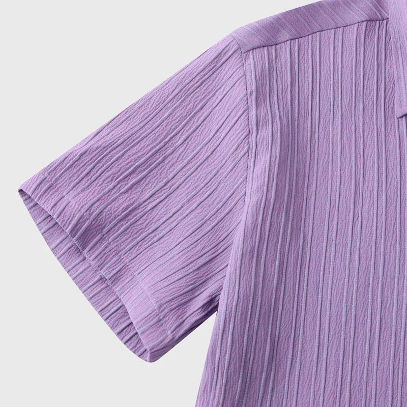 Rowan Classic Fit Linen-Cotton Shirt with Spread Collar for Warm-Weather Comfort - The Southern AtelierSKU_1791063892430_663