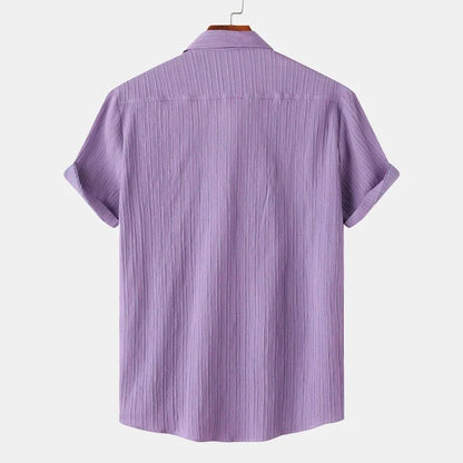 Rowan Classic Fit Linen-Cotton Shirt with Spread Collar for Warm-Weather Comfort - The Southern AtelierSKU_1791063892430_663