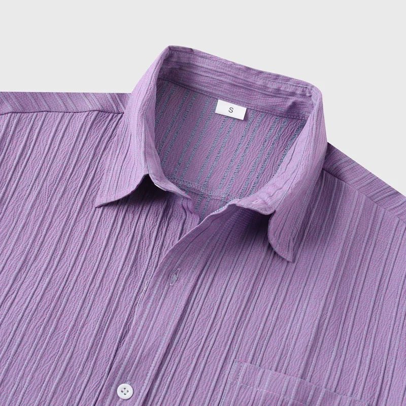 Rowan Classic Fit Linen-Cotton Shirt with Spread Collar for Warm-Weather Comfort - The Southern AtelierSKU_1791063892430_663