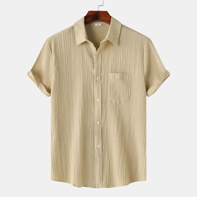 Rowan Classic Fit Linen-Cotton Shirt with Spread Collar for Warm-Weather Comfort - The Southern AtelierSKU_1791063892430_71