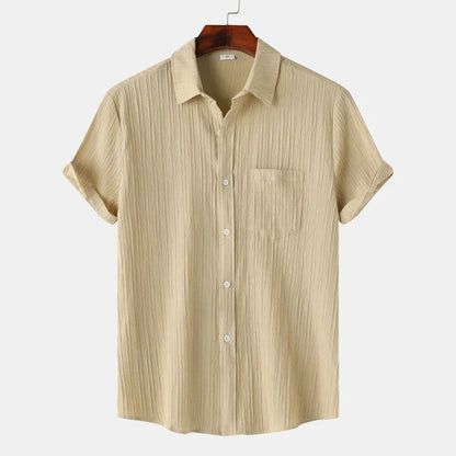 Rowan Classic Fit Linen-Cotton Shirt with Spread Collar for Warm-Weather Comfort - The Southern AtelierSKU_1791063892430_71