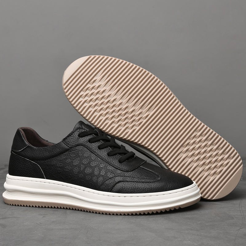 Rowan Full-Grain Leather Sneakers with Breathable Lining and Cushioned Insole for All-Day Comfort - The Southern AtelierSKU_1791062855053_415