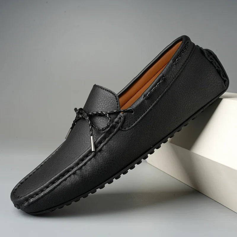Rowan Genuine Leather Slip-On Loafers with Cushioned Insole and Traction Rubber Sole for All-Day Comfort - The Southern AtelierSKU_1791063633093_373