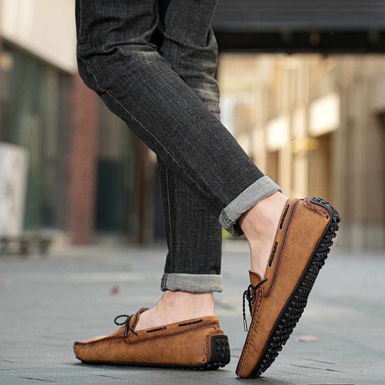 Rowan Genuine Leather Slip-On Loafers with Cushioned Insole and Traction Rubber Sole for All-Day Comfort - The Southern AtelierSKU_1791063633093_67