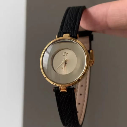 Rowan Genuine Leather Strap Watch with Polished Alloy Case for Everyday Wear - The Southern AtelierSKU_1791063777118_504