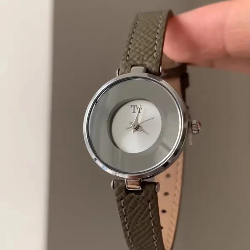 Rowan Genuine Leather Strap Watch with Polished Alloy Case for Everyday Wear - The Southern AtelierSKU_1791063777118_538