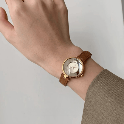 Rowan Genuine Leather Strap Watch with Polished Alloy Case for Everyday Wear - The Southern AtelierSKU_1791063777118_892