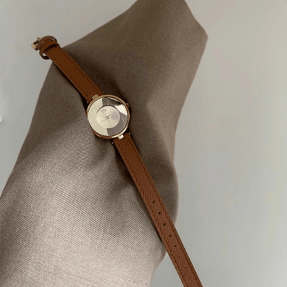 Rowan Genuine Leather Strap Watch with Polished Alloy Case for Everyday Wear - The Southern AtelierSKU_1791063777118_892