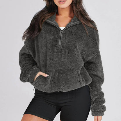 Rowan Half-Zip Plush Sweater with Relaxed Fit for Lightweight Warmth - The Southern AtelierSKU_1791062452208_193
