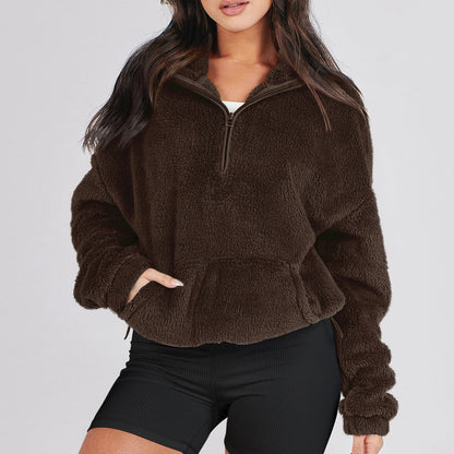 Rowan Half-Zip Plush Sweater with Relaxed Fit for Lightweight Warmth - The Southern AtelierSKU_1791062452208_193