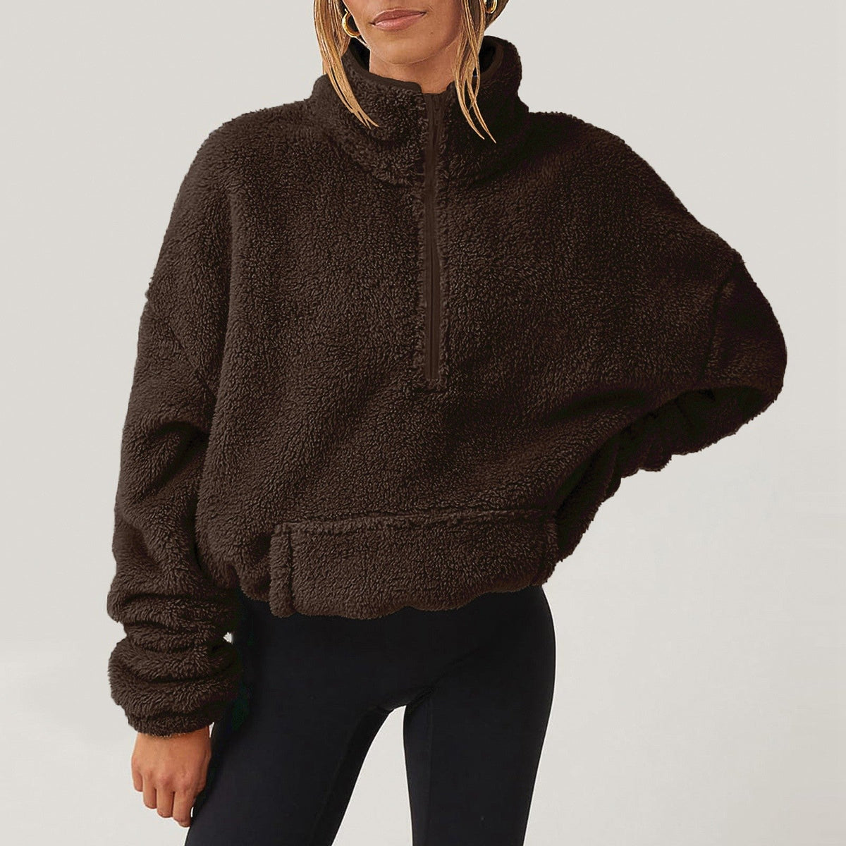 Rowan Half-Zip Plush Sweater with Relaxed Fit for Lightweight Warmth - The Southern AtelierSKU_1791062452208_193
