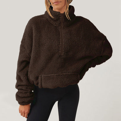 Rowan Half-Zip Plush Sweater with Relaxed Fit for Lightweight Warmth - The Southern AtelierSKU_1791062452208_193