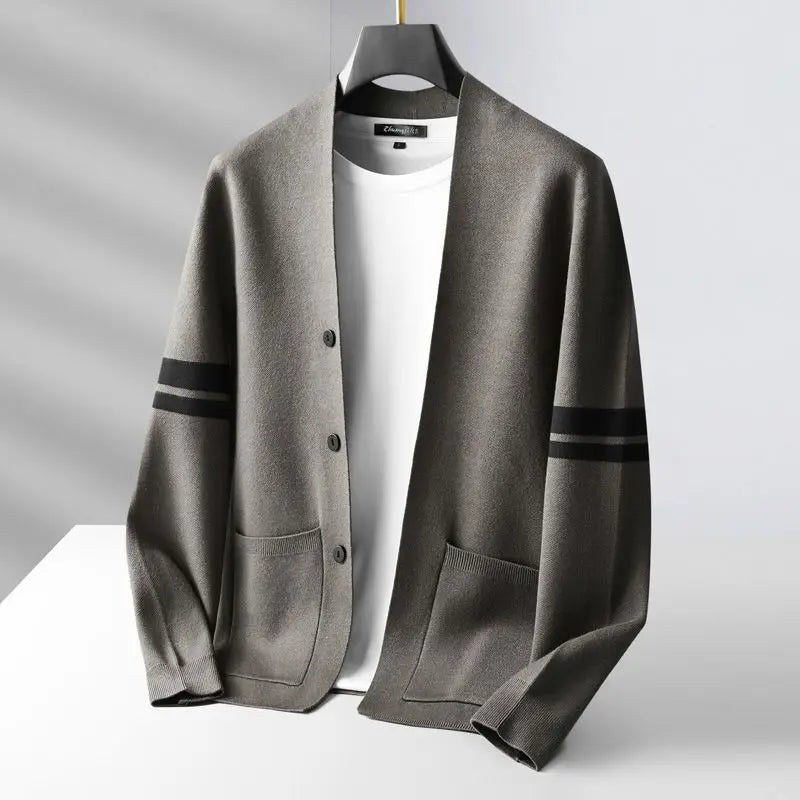 Rowan Hand-Knit Cardigan in Classic Fit for Lightweight Autumn Layering - The Southern AtelierSKU_1791062385154_856