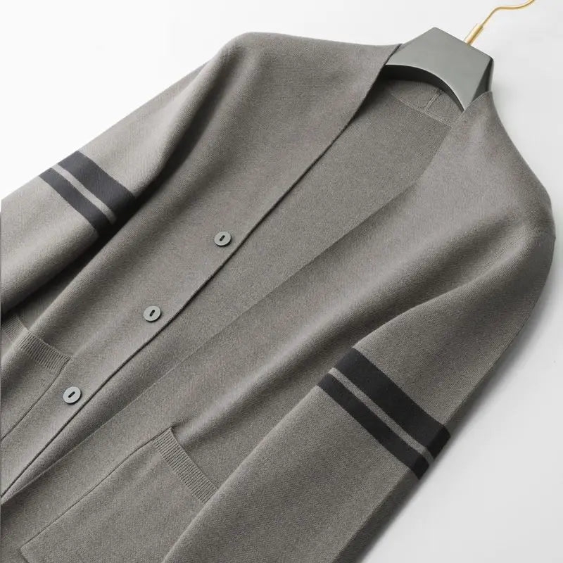 Rowan Hand-Knit Cardigan in Classic Fit for Lightweight Autumn Layering - The Southern AtelierSKU_1791062385154_856