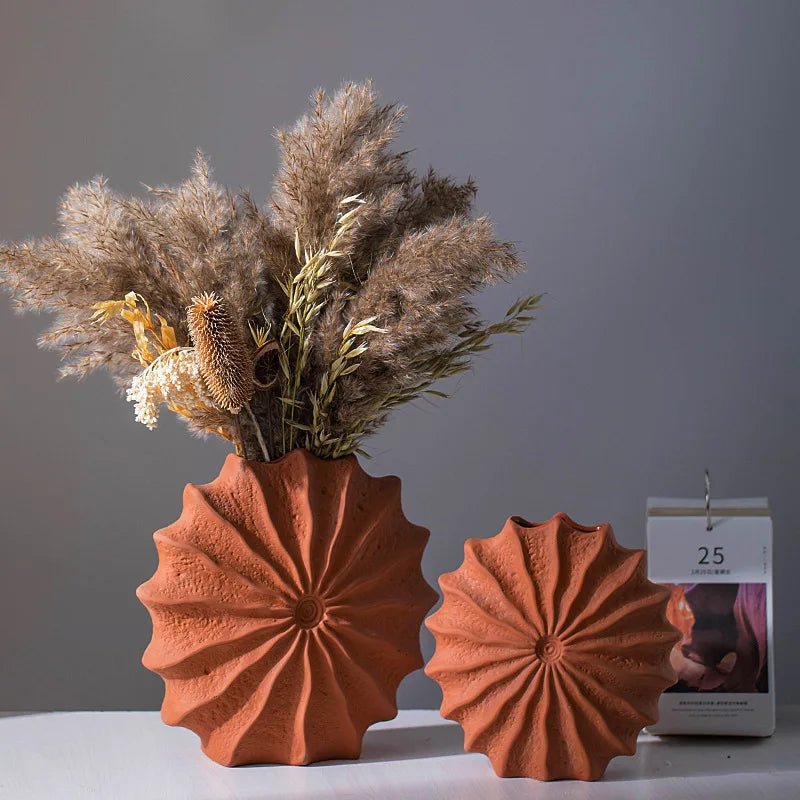 Rowan Handcrafted Terracotta Vase for Seasonal Arrangements in Small or Large Sizes - The Southern AtelierSKU_1791062894746_121