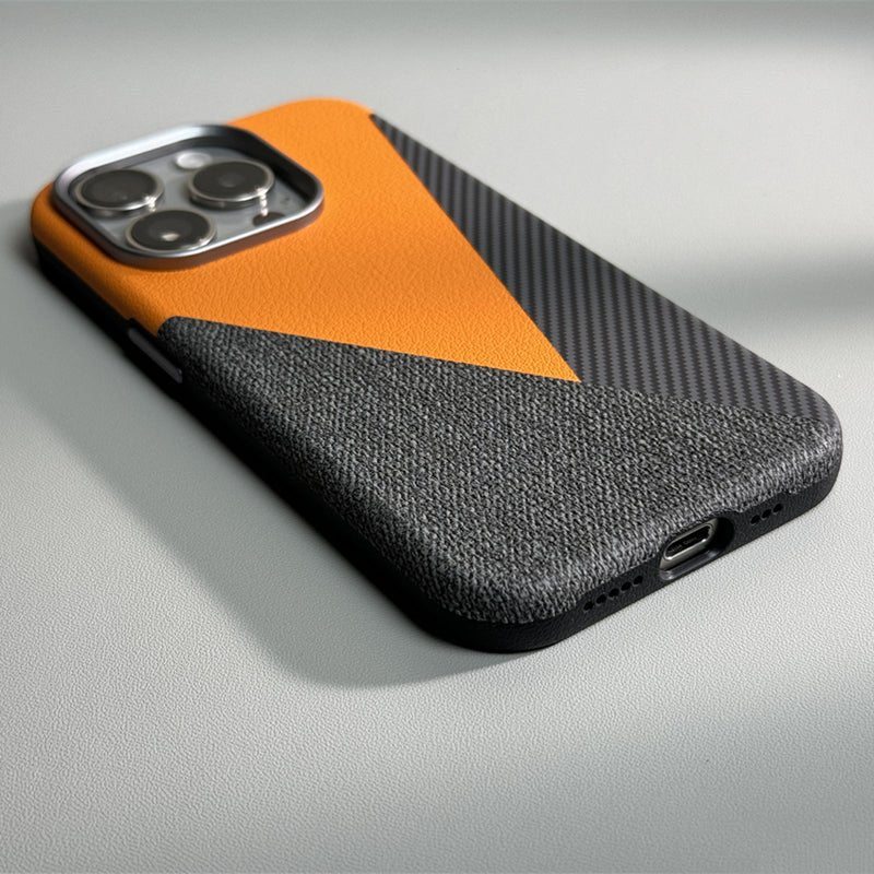 Rowan iPhone Case in Leather, Denim, and Carbon Fiber for Drop Protection and MagSafe Charging - The Southern AtelierSKU_1791063542046_690