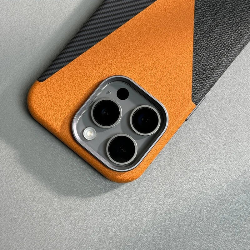 Rowan iPhone Case in Leather, Denim, and Carbon Fiber for Drop Protection and MagSafe Charging - The Southern AtelierSKU_1791063542046_690