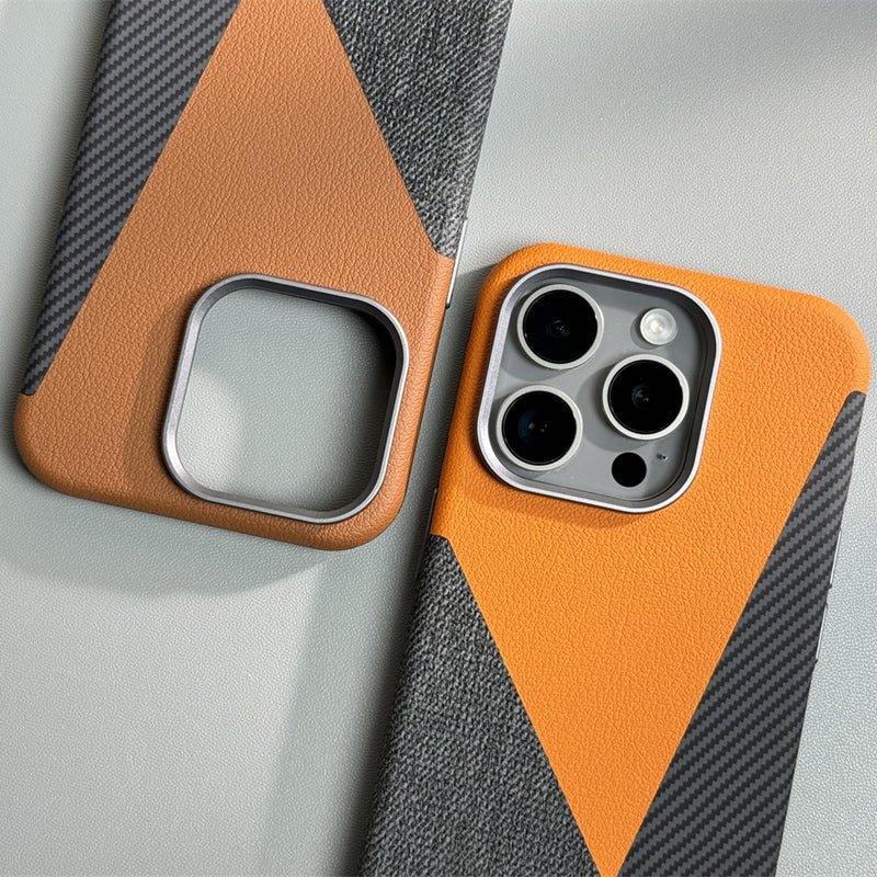 Rowan iPhone Case in Leather, Denim, and Carbon Fiber for Drop Protection and MagSafe Charging - The Southern AtelierSKU_1791063542046_690