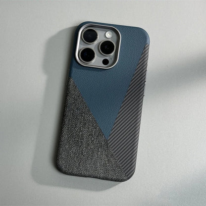 Rowan iPhone Case in Leather, Denim, and Carbon Fiber for Drop Protection and MagSafe Charging - The Southern AtelierSKU_1791063542046_872