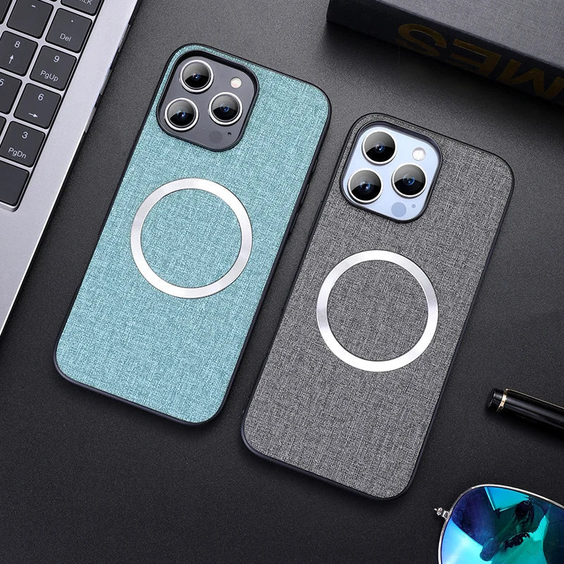 Rowan iPhone Case with Non-Slip Fabric Grip, MagSafe Compatible, Reinforced Edges and Raised Bezels - The Southern AtelierSKU_1791062387920_13