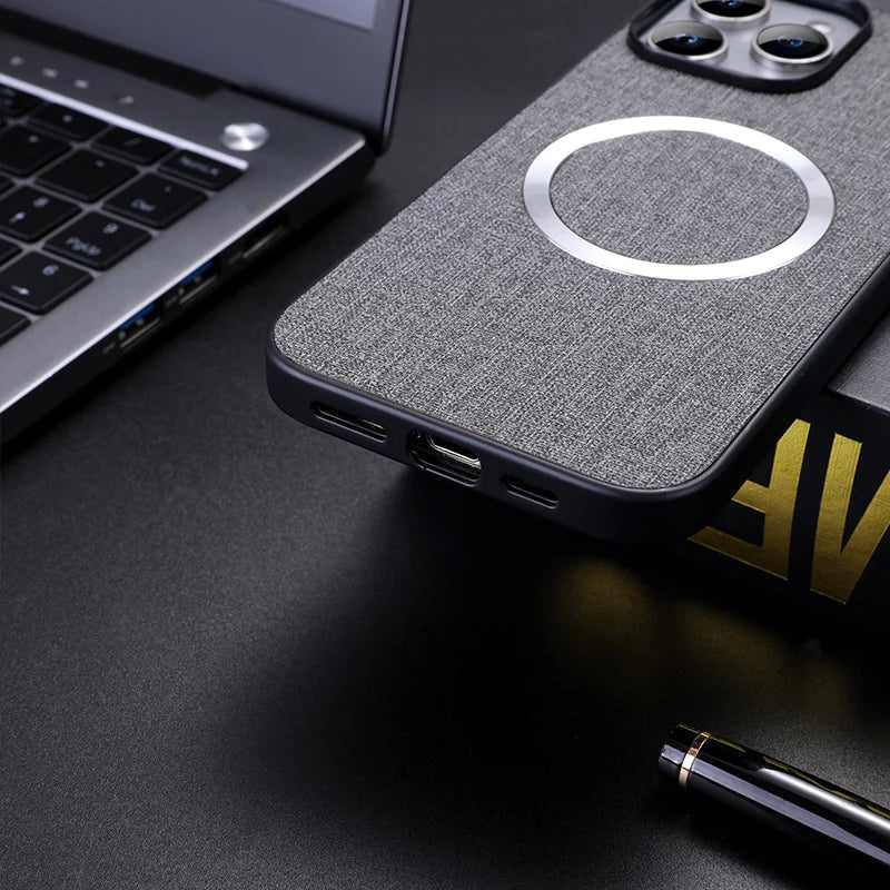 Rowan iPhone Case with Non-Slip Fabric Grip, MagSafe Compatible, Reinforced Edges and Raised Bezels - The Southern AtelierSKU_1791062387920_331