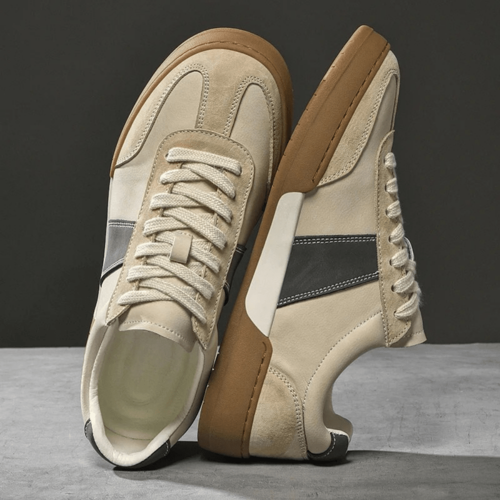 Rowan Leather and Suede Sneakers with Orthopedic Cushioned Insole for All-Day Comfort - The Southern AtelierSKU_1791062979234_545