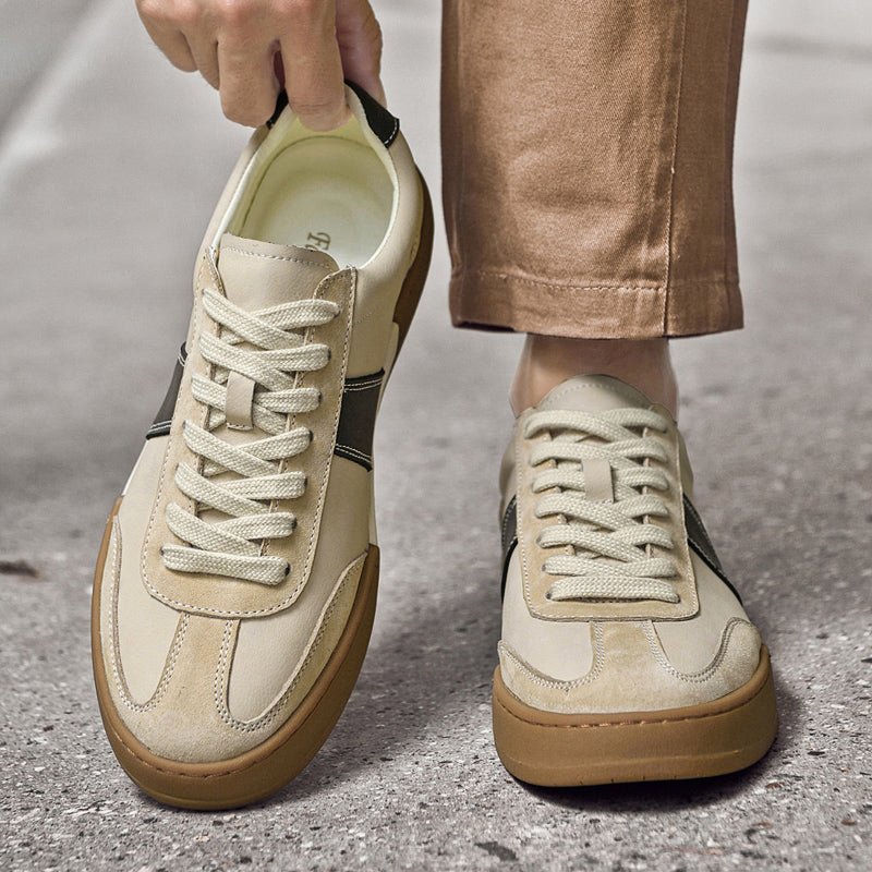 Rowan Leather and Suede Sneakers with Orthopedic Cushioned Insole for All-Day Comfort - The Southern AtelierSKU_1791062979234_545