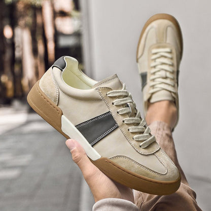 Rowan Leather and Suede Sneakers with Orthopedic Cushioned Insole for All-Day Comfort - The Southern AtelierSKU_1791062979234_545
