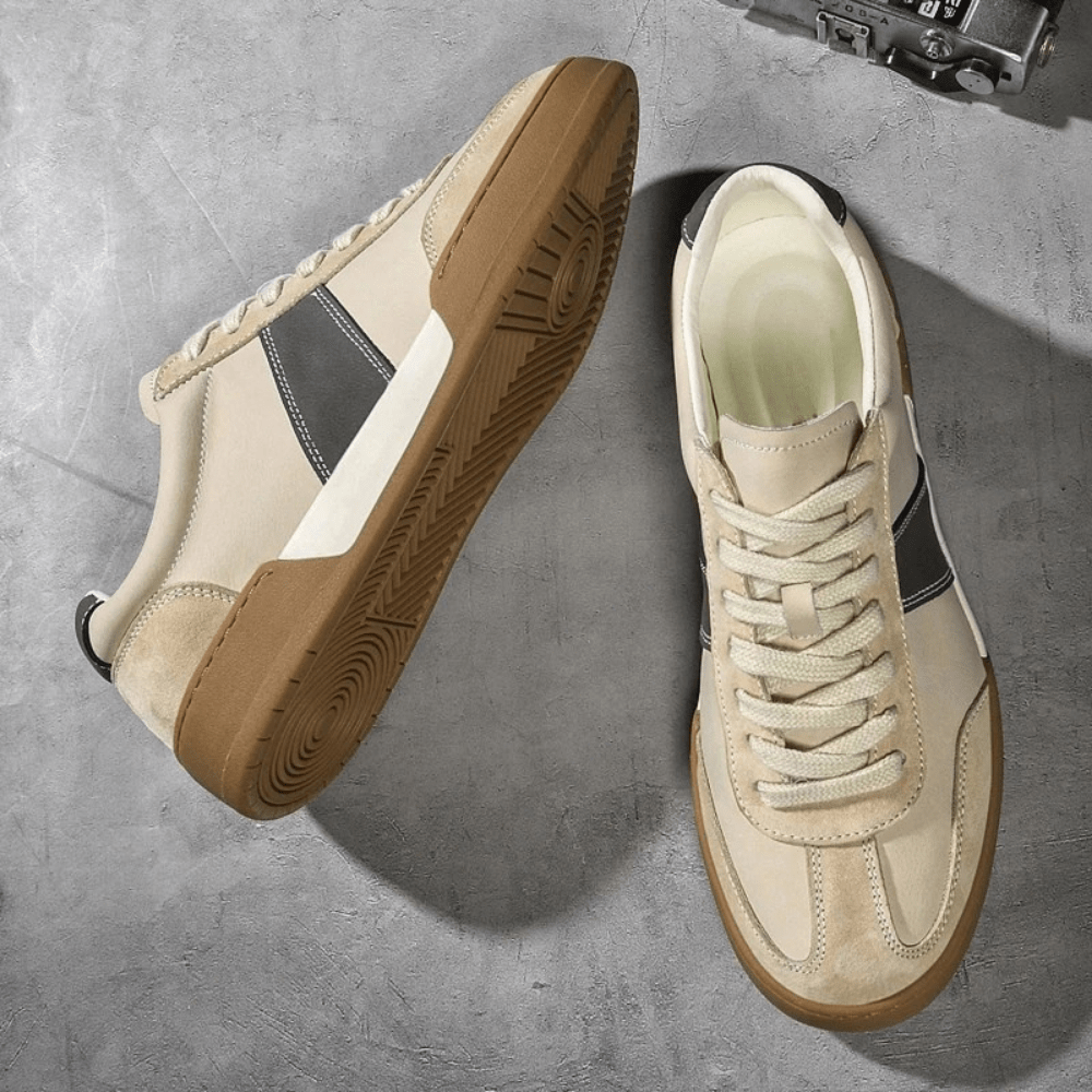 Rowan Leather and Suede Sneakers with Orthopedic Cushioned Insole for All-Day Comfort - The Southern AtelierSKU_1791062979234_545