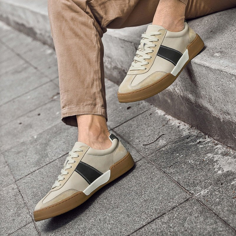 Rowan Leather and Suede Sneakers with Orthopedic Cushioned Insole for All-Day Comfort - The Southern AtelierSKU_1791062979234_545
