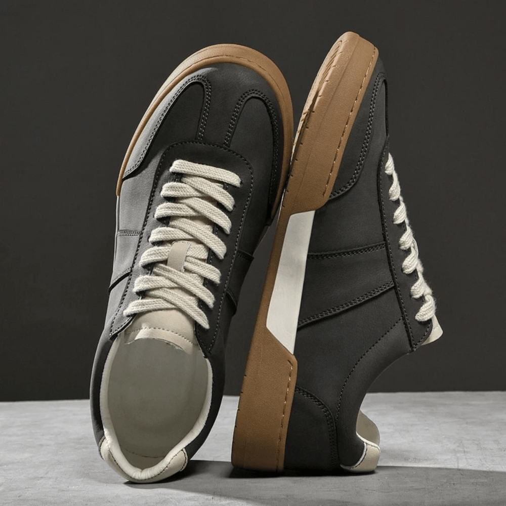 Rowan Leather and Suede Sneakers with Orthopedic Cushioned Insole for All-Day Comfort - The Southern AtelierSKU_1791062979234_719